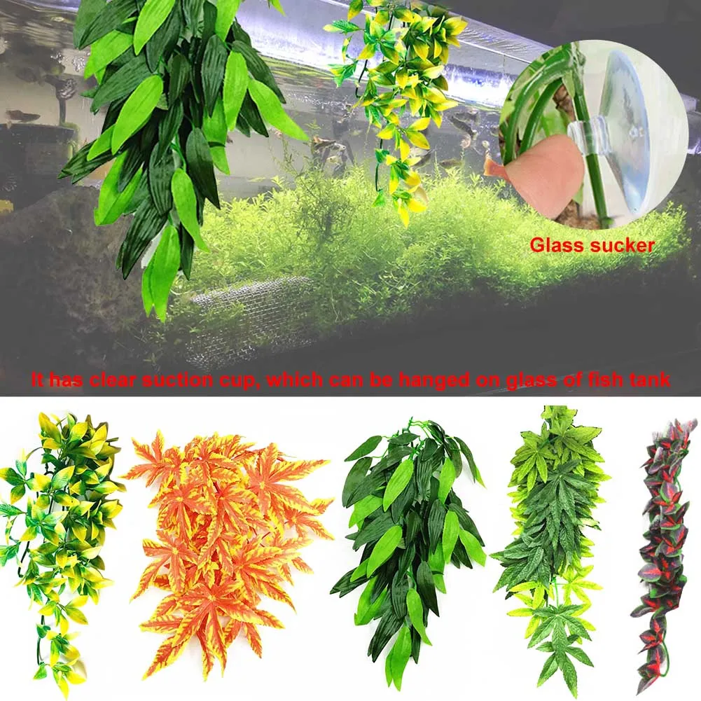 12 Inch For Reptile DIY Fish Tank Simulated Plant With Suction Cup Plastic Fake Hanging Pet Supplies Realistic Artificial Vine
12 Inch For Reptile DIY Fish Tank Simulated Plant With Suction Cup Plastic Fake Hanging Pet Supplies Realistic Artificial Vine