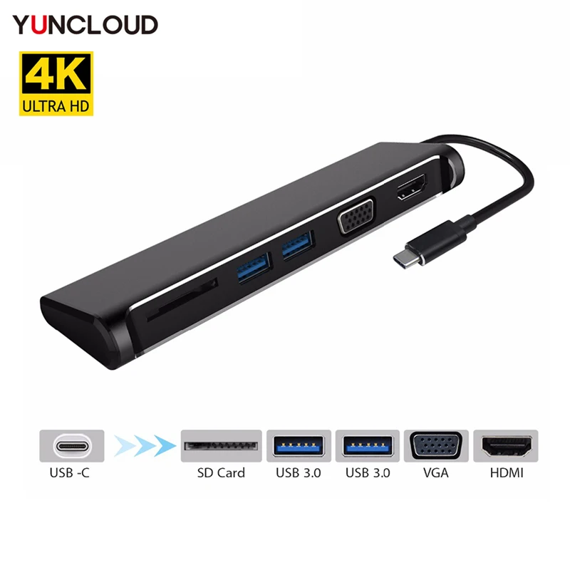 Адаптер YUNCLOUD Type-C для SD-карт, VGA HDMI 4K хаб для ноутбуков Mac HUAWEI P40 Mate40 S12, новинка, smaprthone
Адаптер YUNCLOUD Type-C для SD-карт, VGA HDMI 4K хаб для ноутбуков Mac HUAWEI P40 Mate40 S12, новинка, smaprthone