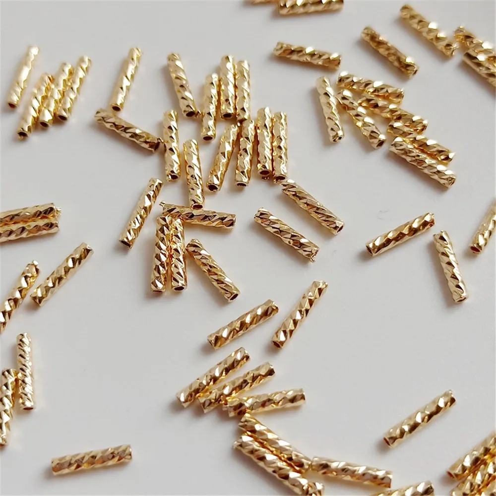 14K Plating Gold Filled Straight pipe Bracelet faceted straight pipe fittings DIY Hand Beaded headpiece
14K Plating Gold Filled Straight pipe Bracelet faceted straight pipe fittings DIY Hand Beaded headpiece