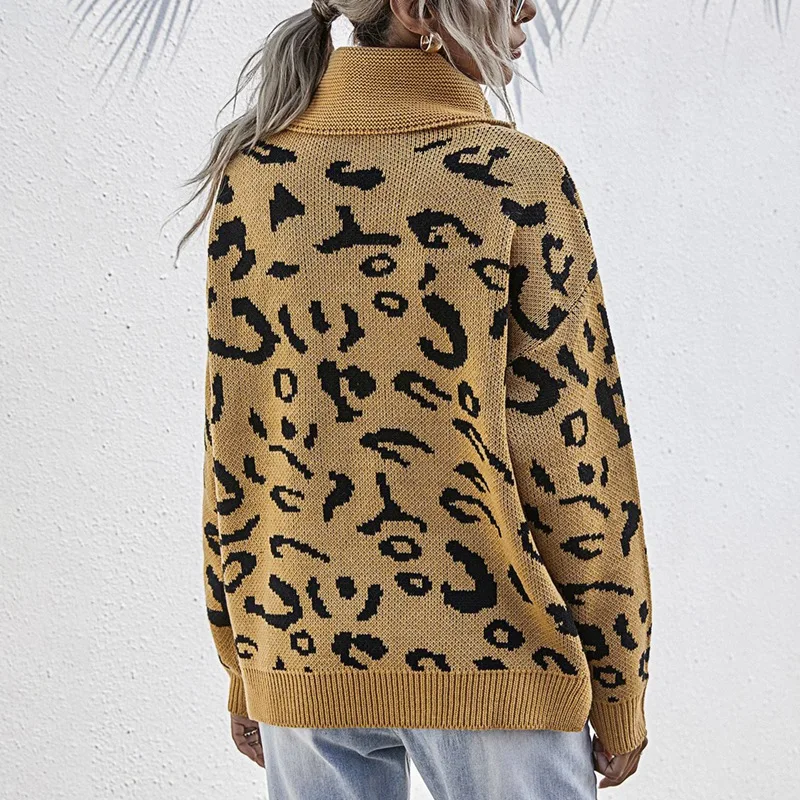 Hot kf-Women's Fashion Casual Split Knit Sweater Leopard Print 2-Lapel Pullover Sweater
Hot kf-Women's Fashion Casual Split Knit Sweater Leopard Print 2-Lapel Pullover Sweater