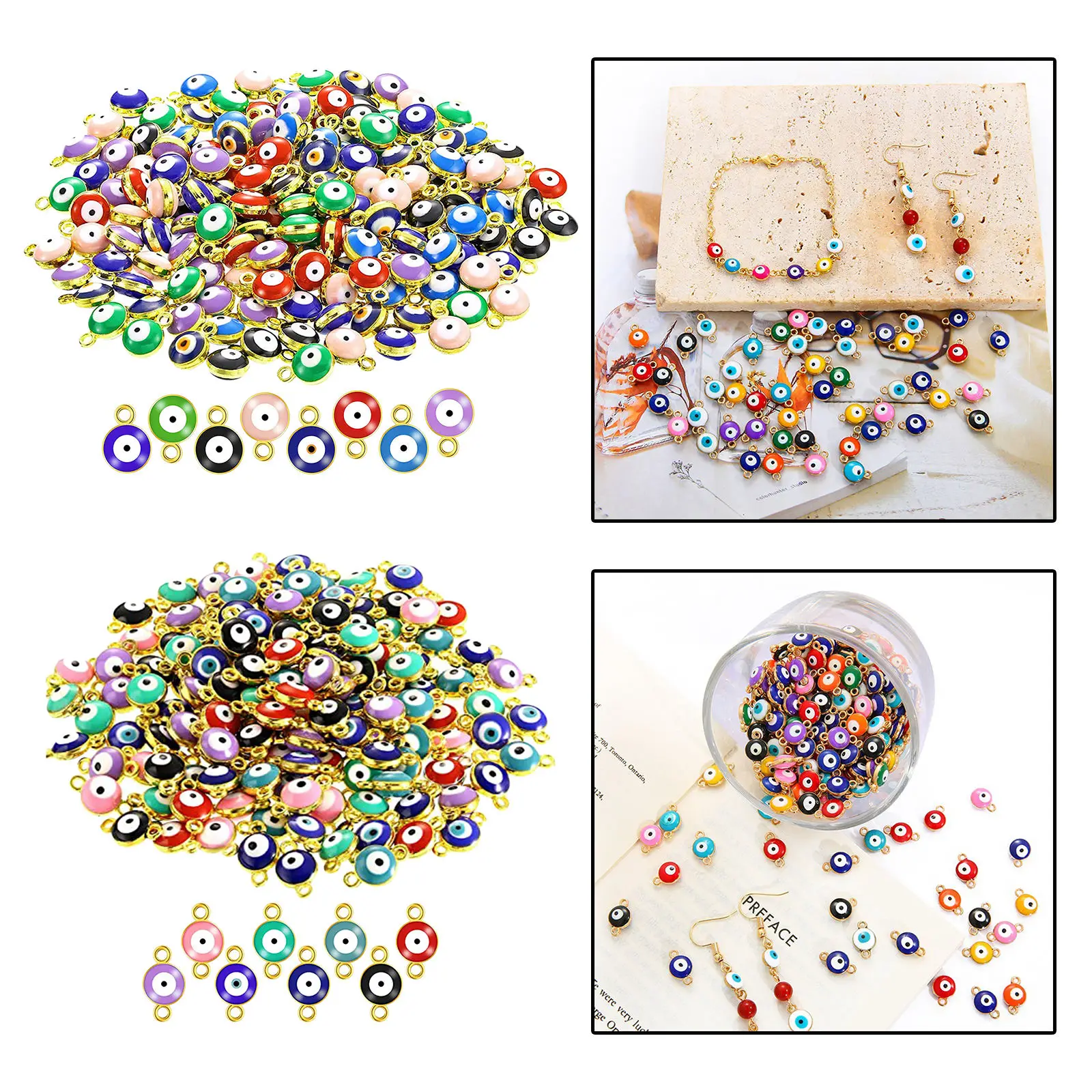 100Pcs Evil Eye Beads Resin 6mm Round Spacer Beads Charms DIY, Bring you Good Luck
100Pcs Evil Eye Beads Resin 6mm Round Spacer Beads Charms DIY, Bring you Good Luck
