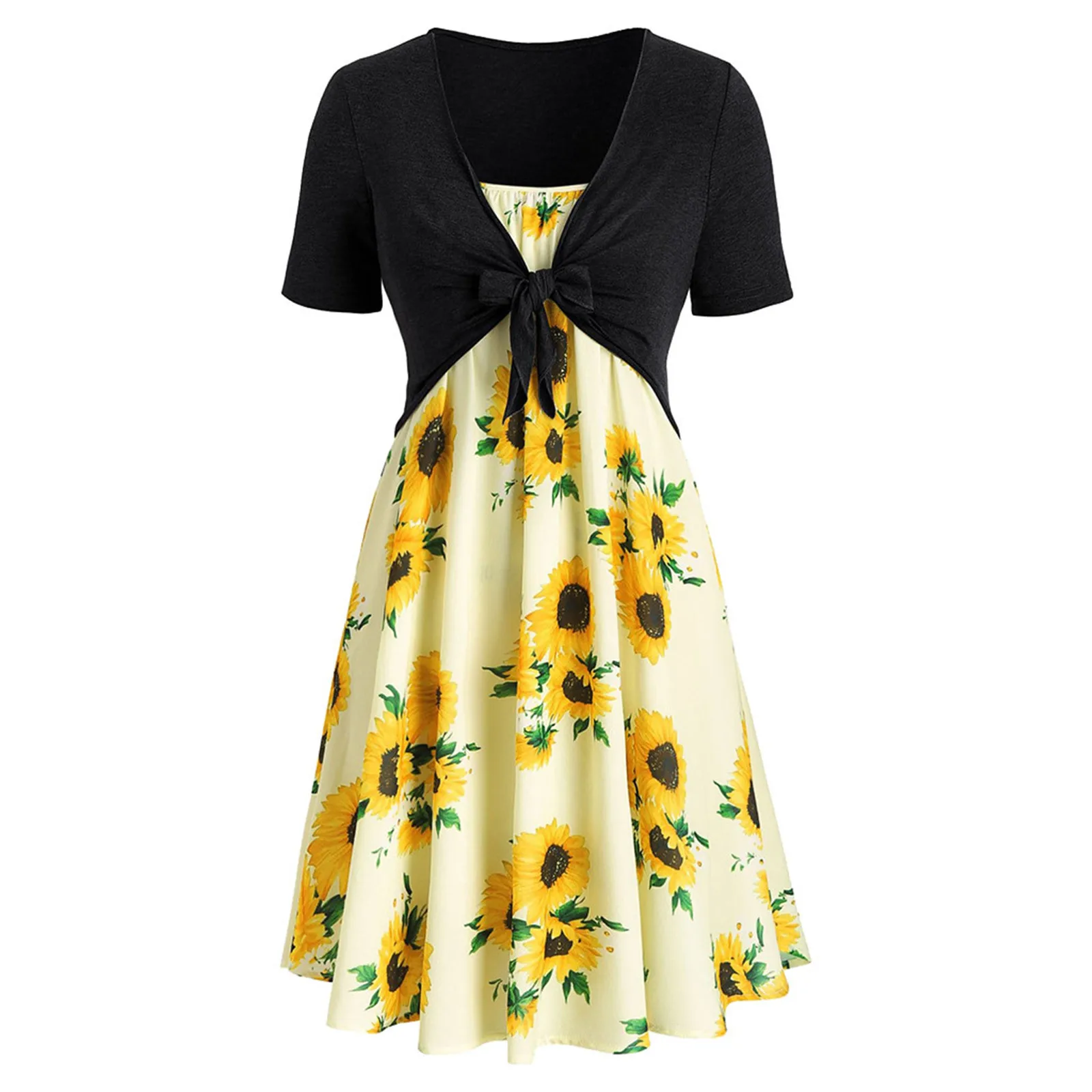 Summer Maternity Dresses Pregnancy Woman Clothes Short Sleeve Bow Knot Bandage Top Sunflower Print Mini vestidos de mujer#2021
Summer Maternity Dresses Pregnancy Woman Clothes Short Sleeve Bow Knot Bandage Top Sunflower Print Mini vestidos de mujer#2021