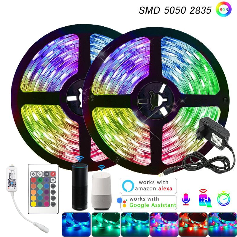 RGB LED Strip 5M 10M 15M Waterproof Led Neon Light 2835 5050 DC12V 30Leds/M Flexible Lighting Ribbon Tape Controller Adapter Set
RGB LED Strip 5M 10M 15M Waterproof Led Neon Light 2835 5050 DC12V 30Leds/M Flexible Lighting Ribbon Tape Controller Adapter Set
