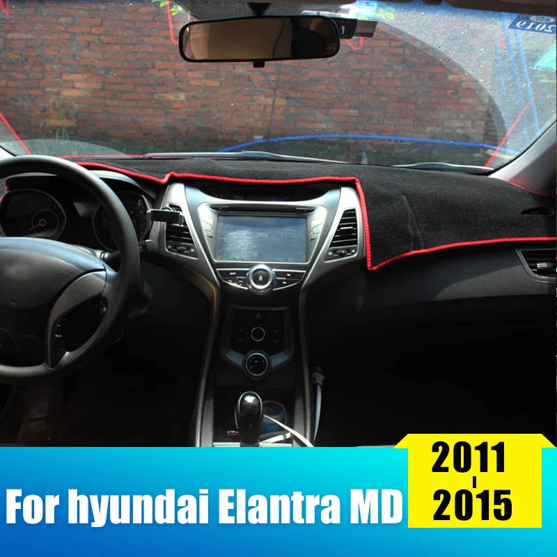 Коврик для приборной панели автомобиля Настольный коврик Hyundai Elantra MD AD 2011 2012 2013 2014