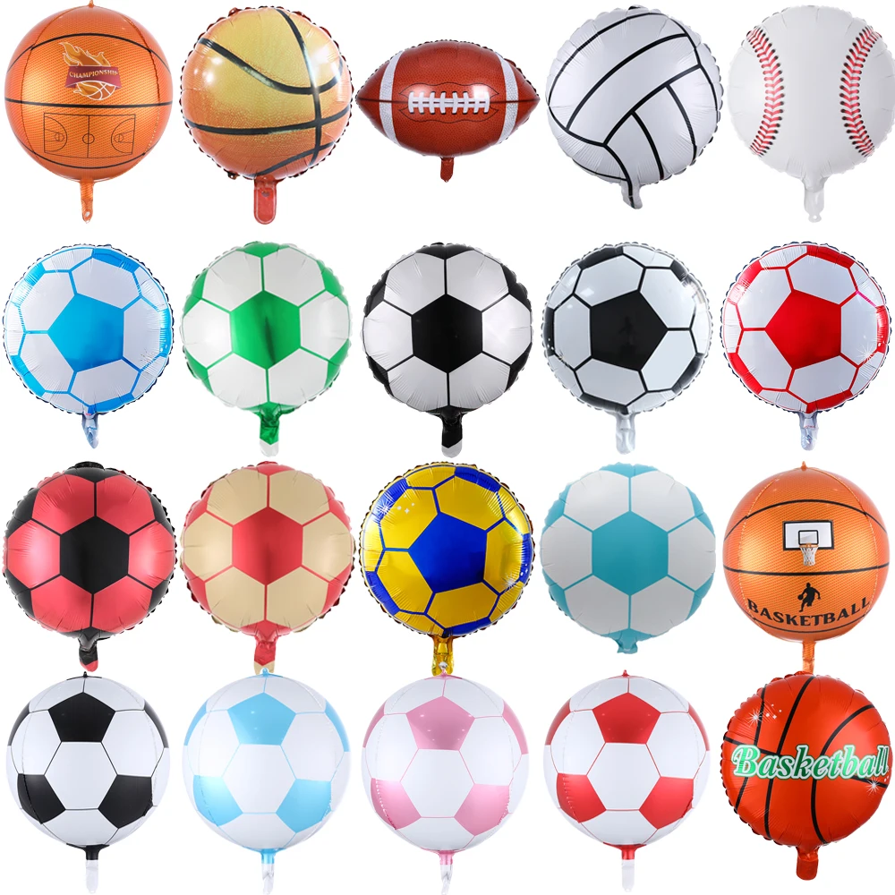

5Pcs 18/22Inch Football Foil Balloons Volleyball Basketball Baseball Sports Meeting Theme Party Decorations Kids Birthday Gifts