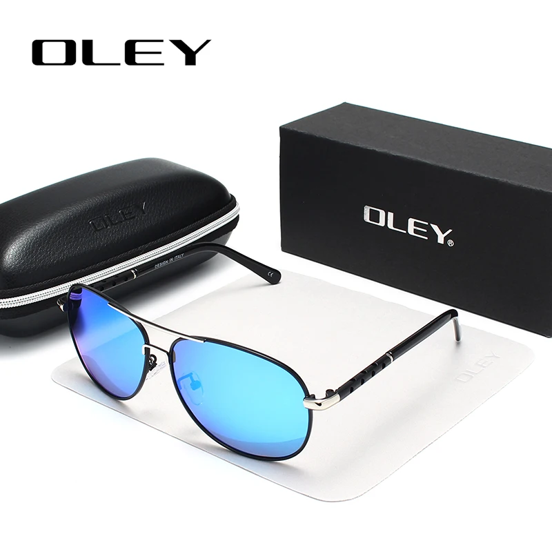 

OLEY Luxury Men's Polarized Sunglasses Driving Sun Glasses For Men Women Brand Designer Male Vintage Black Pilot Sunglasses