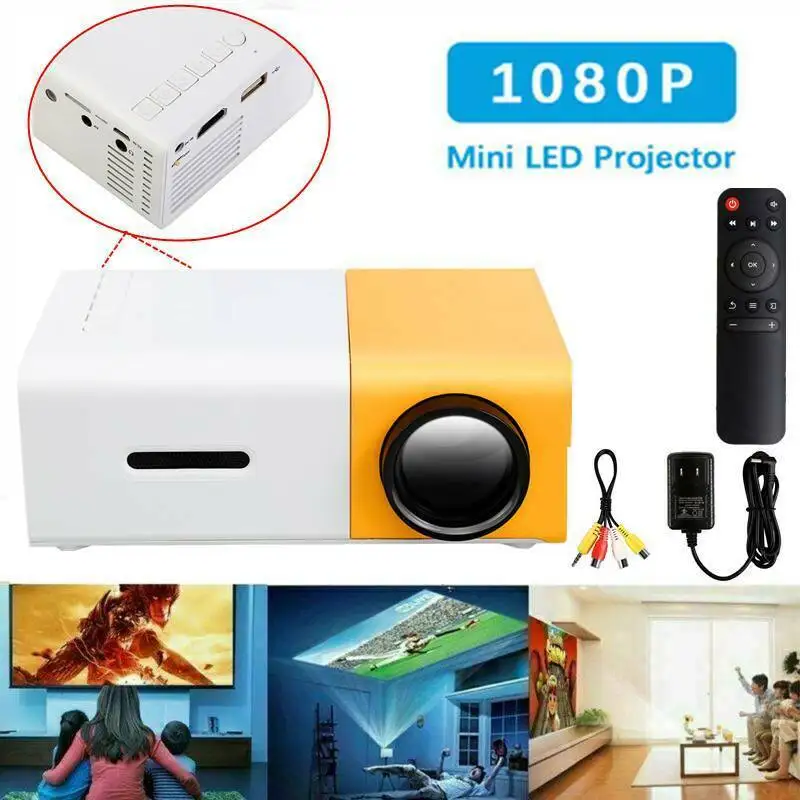 YG300 LED Mini Projector 640x480 Resolution Supports 1080P HDMI USB Audio Portable Projector Home Media Video player 
YG300 LED Mini Projector 640x480 Resolution Supports 1080P HDMI USB Audio Portable Projector Home Media Video player