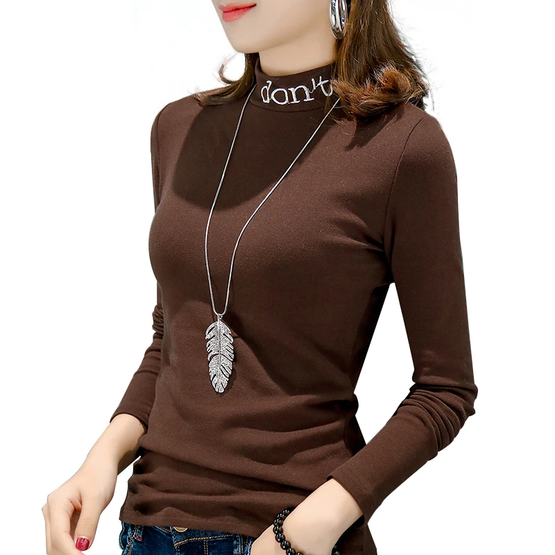 Autumn women's 2020 new long-sleeved T-shirt women's half-high collar slim-fit base shirt Korean cotton T-shirt top
Autumn women's 2020 new long-sleeved T-shirt women's half-high collar slim-fit base shirt Korean cotton T-shirt top