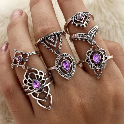 7Pcs/Set Originality Exaggerate Rings For Women Diamond Inlay Vintage Jewelry Europe And America Friend Holiday Gifts 2021
7Pcs/Set Originality Exaggerate Rings For Women Diamond Inlay Vintage Jewelry Europe And America Friend Holiday Gifts 2021