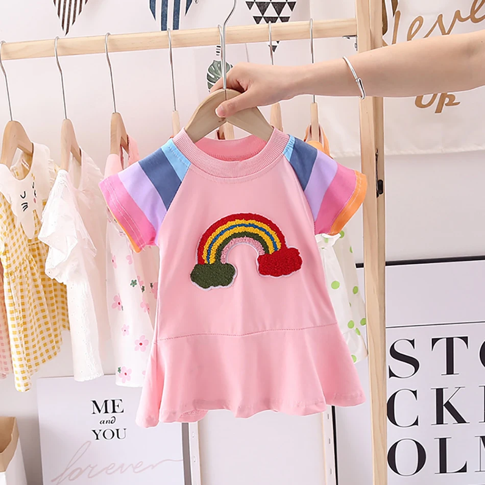 Baby Girls Casual Tutu Dress Clothing Kids School Costume Dress Rainbow Print Outfit Casual Clothes For 1-4 Years
Baby Girls Casual Tutu Dress Clothing Kids School Costume Dress Rainbow Print Outfit Casual Clothes For 1-4 Years