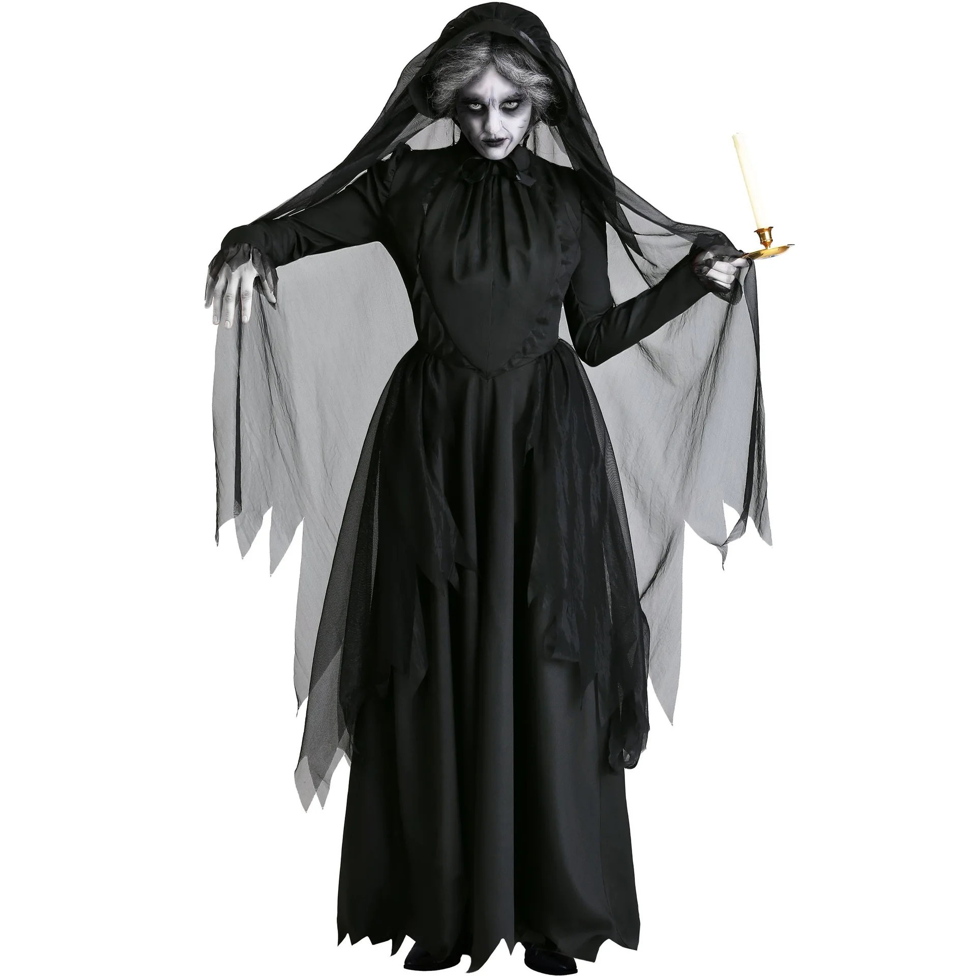 

Female Cosplay Uniforms Ghost Bride Long Maxi Dress Zombie Witch Princess Ghost Baby Halloween Costumes for Women