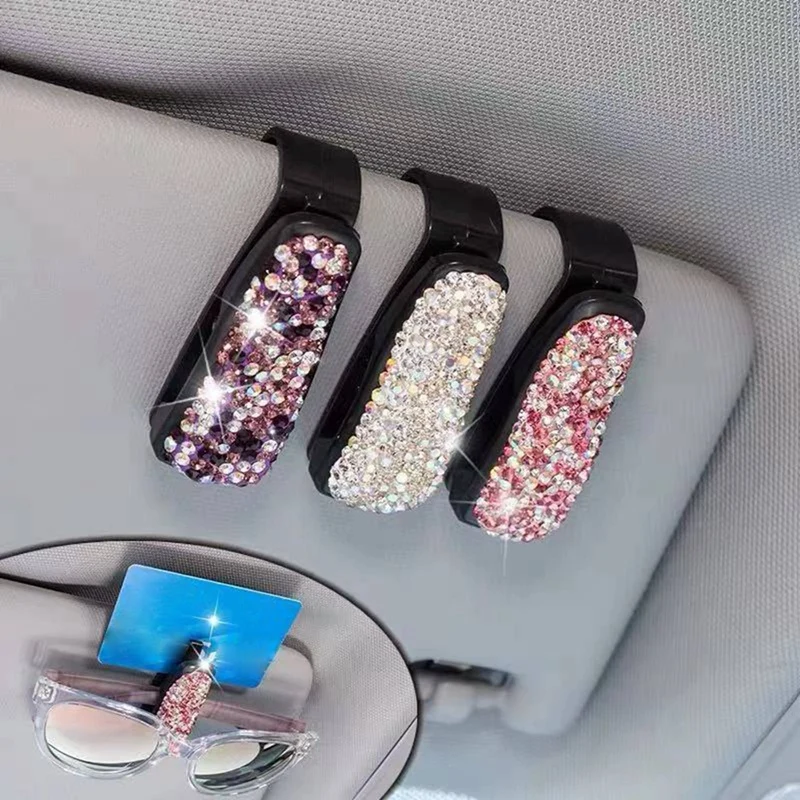 Portable Rhinestone Diamond Decoration Clip Car Sun Visor Glasses Bracket Bill Clip Sunglasses Eyeglasses Car Interior Accessory
Portable Rhinestone Diamond Decoration Clip Car Sun Visor Glasses Bracket Bill Clip Sunglasses Eyeglasses Car Interior Accessory