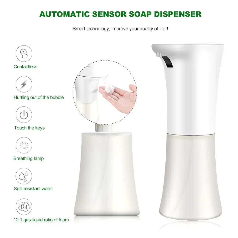 Full-automatic foam soap dispenser hand-washing machine desktop disinfection induction soap dispenser intelligent non-contact
Full-automatic foam soap dispenser hand-washing machine desktop disinfection induction soap dispenser intelligent non-contact