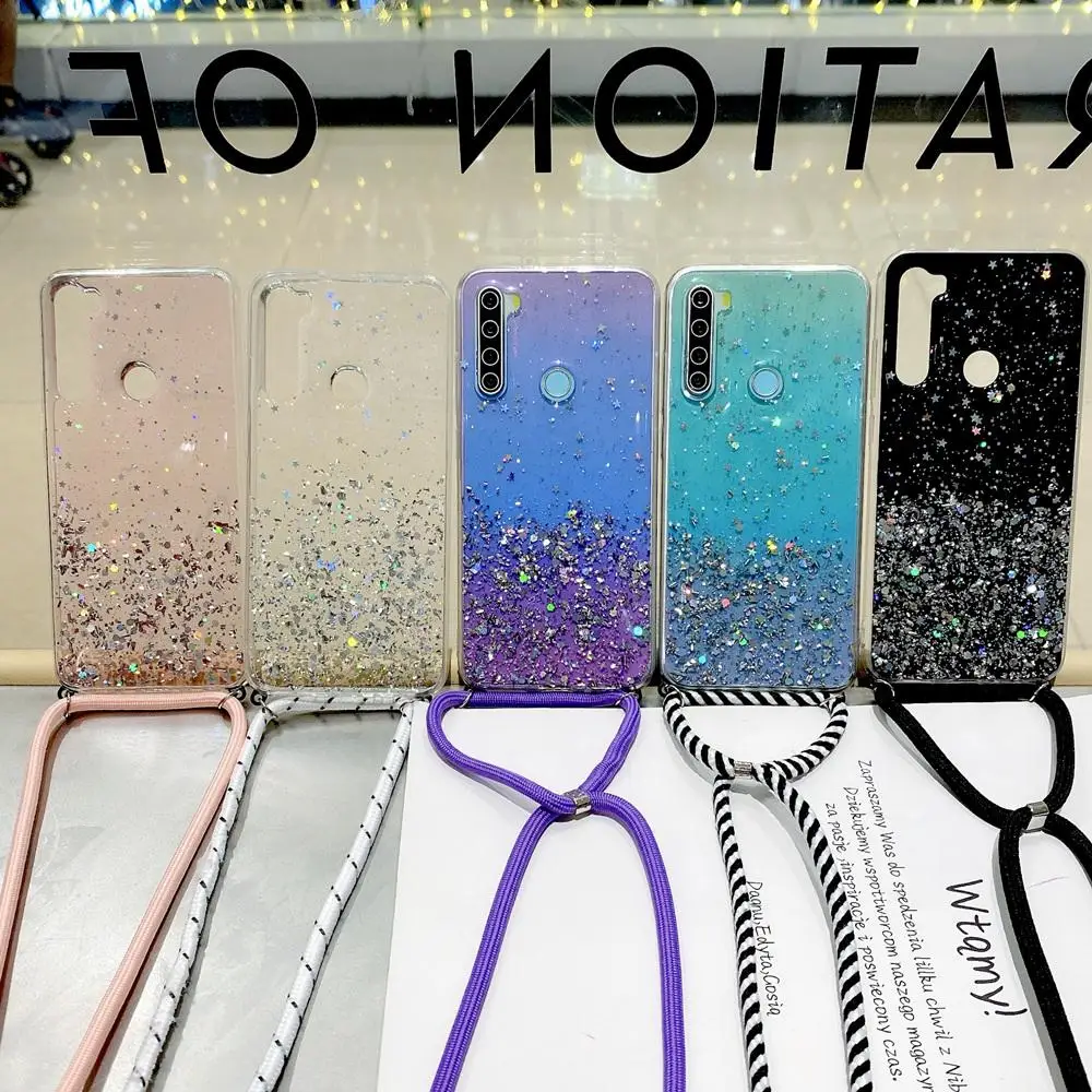 Necklace Lanyard Glitter Sequins Case For Xiaomi Redmi Note 10 Pro 9 9S 8T 8 7 6 5 Pro 8A 7A 6A K40 K20 K30 Pro Strap Rope Case
Necklace Lanyard Glitter Sequins Case For Xiaomi Redmi Note 10 Pro 9 9S 8T 8 7 6 5 Pro 8A 7A 6A K40 K20 K30 Pro Strap Rope Case