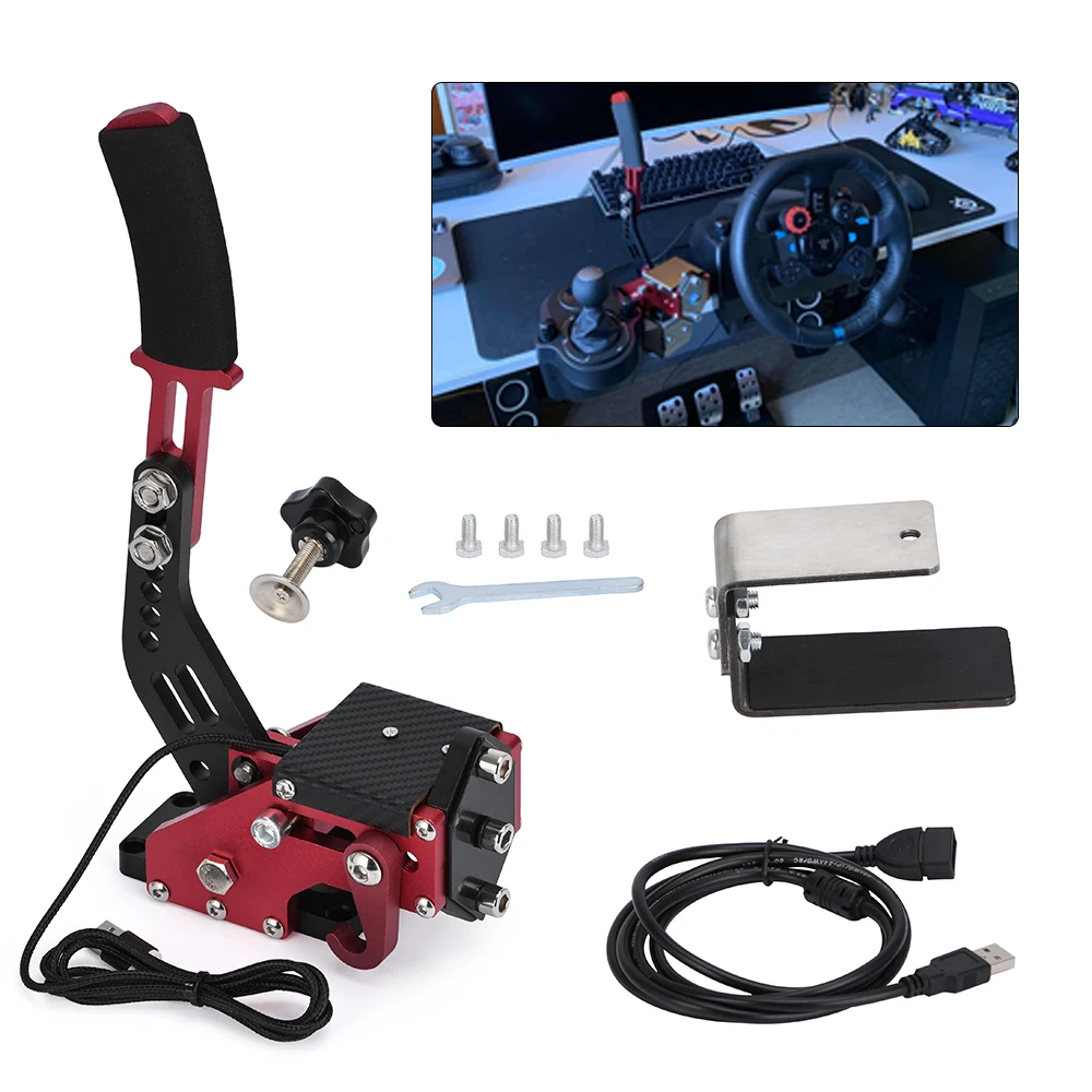 Ручной тормоз + зажим для ПК USB SIM автогонок игры G25/G27/G29 T500 сталь и алюминий ралли