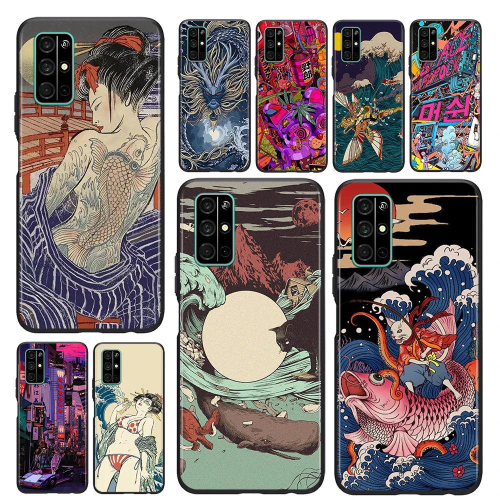 Phone Case Japanese wave Anime Dragon For Honor View 20 10X 10i 10 X10 9N 9X 9C 9A 9S 9 V9 Lite Pro 5G Black Soft Cover
Phone Case Japanese wave Anime Dragon For Honor View 20 10X 10i 10 X10 9N 9X 9C 9A 9S 9 V9 Lite Pro 5G Black Soft Cover