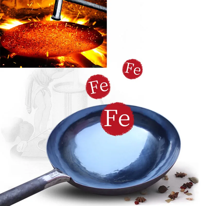 Chinese Traditional Handmade Iron Woks Wrought Iron Non-stick Gas Pot Cookware Wok
Chinese Traditional Handmade Iron Woks Wrought Iron Non-stick Gas Pot Cookware Wok