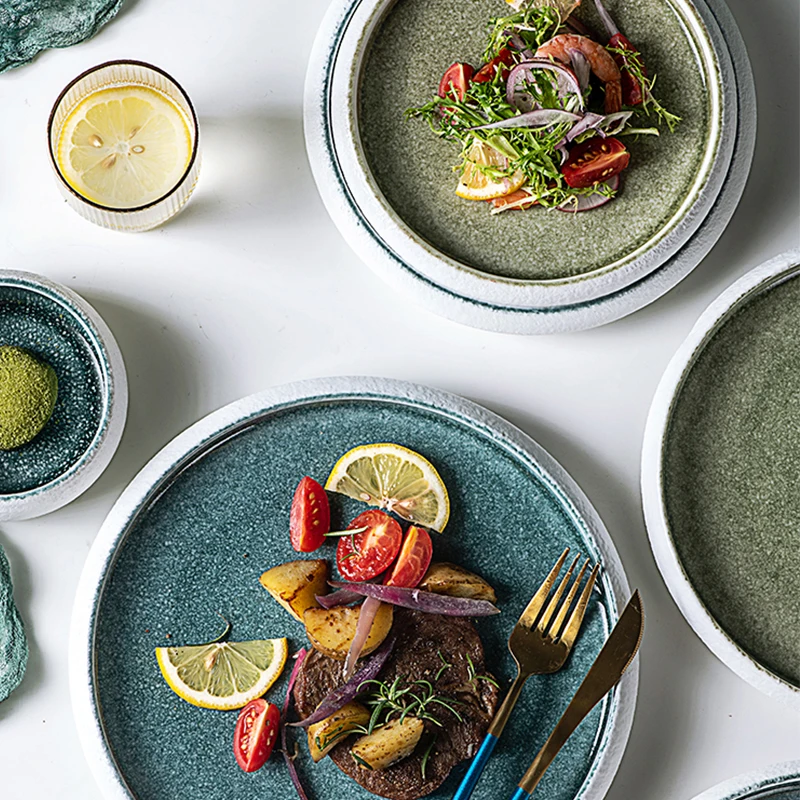 KINGLANG Original Design Kiln Ice Split Glaze Ceramic Flate Plate Japanese Sushi Sashimi Bowl Salad Bowl
KINGLANG Original Design Kiln Ice Split Glaze Ceramic Flate Plate Japanese Sushi Sashimi Bowl Salad Bowl