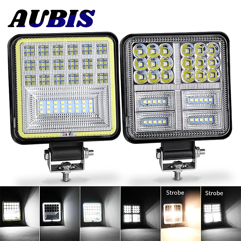 126W Led Work Lights 6500K Working Light LED Assembly For Trucks Angel Eye Fog Lamps For 4x4 Offroad ATV UTV Tractor work Lamp
126W Led Work Lights 6500K Working Light LED Assembly For Trucks Angel Eye Fog Lamps For 4x4 Offroad ATV UTV Tractor work Lamp