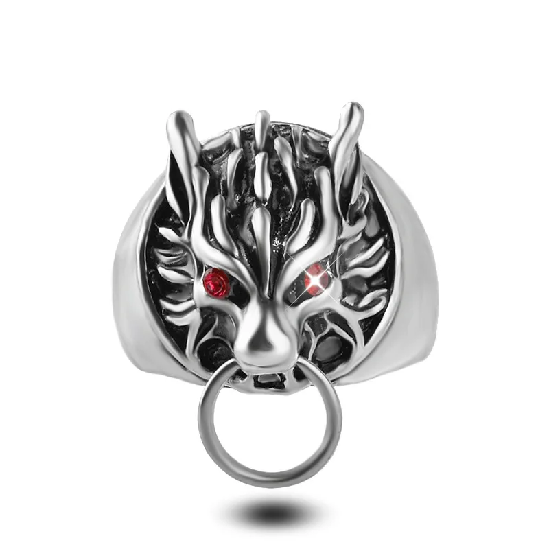 Fashion Retro Red Eye Wolf Head Logo Ring Personalized Men's Ring Punk Motorcyclist Jewelry Cyclist Hip Hop Party Ring
Fashion Retro Red Eye Wolf Head Logo Ring Personalized Men's Ring Punk Motorcyclist Jewelry Cyclist Hip Hop Party Ring