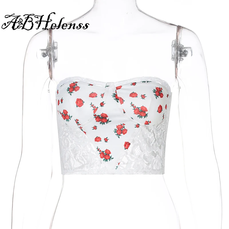 A&BHelenss 2021 Summer Women Fashion Streetwear Outfits Camis Floral Print Lace Patchwork Bandage Sexy Crop Tube Top
A&BHelenss 2021 Summer Women Fashion Streetwear Outfits Camis Floral Print Lace Patchwork Bandage Sexy Crop Tube Top