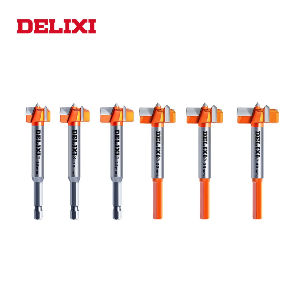 DELIXI Professional Woodworking Hole Drill Bit Alloy Steel Woodworking Tools 15-40mm Wood Reamer Set Drilling Artifact
DELIXI Professional Woodworking Hole Drill Bit Alloy Steel Woodworking Tools 15-40mm Wood Reamer Set Drilling Artifact