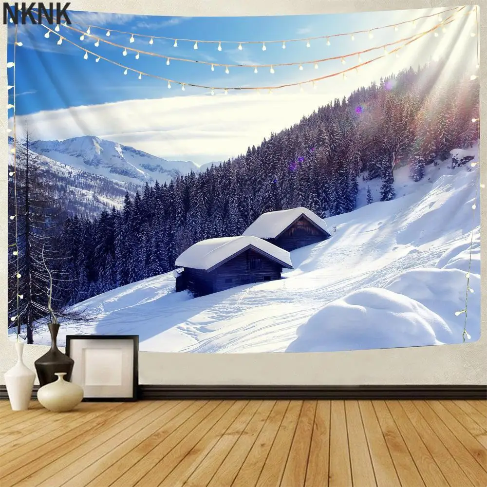 NKNK Snow Tapestry Houses Wall Tapestry Forest 3D Print Landscape Home Tapestrys Wall Hanging Boho decor Pattern Funny Print
NKNK Snow Tapestry Houses Wall Tapestry Forest 3D Print Landscape Home Tapestrys Wall Hanging Boho decor Pattern Funny Print