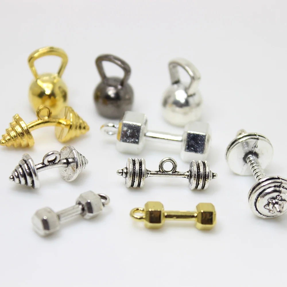 10pcs-- Mixed Sports Equipment Charms Pendants Collection-Tags Kettle Bell Dumbbell Barbell Weight, Perfect Necklace
10pcs-- Mixed Sports Equipment Charms Pendants Collection-Tags Kettle Bell Dumbbell Barbell Weight, Perfect Necklace