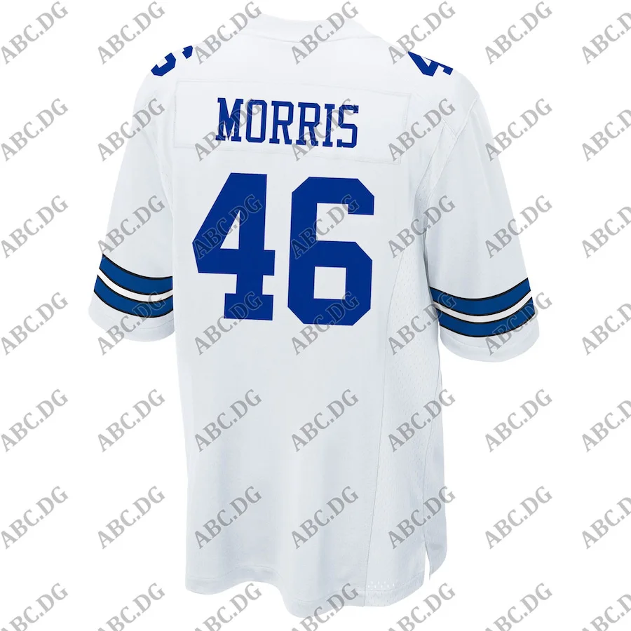 

Customized Stitch American Football Jersey Men Women Kid Youth Dallas Alfred Morris White Game Jersey