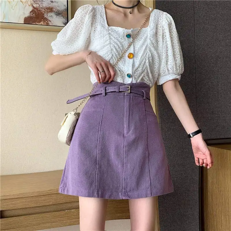 Mini Denim Skirts Women Preppy Style High Waist Pure Sweet New Harajuku Elegant Chic Fashion Girls A-Line Casual Jeans Skirt
Mini Denim Skirts Women Preppy Style High Waist Pure Sweet New Harajuku Elegant Chic Fashion Girls A-Line Casual Jeans Skirt