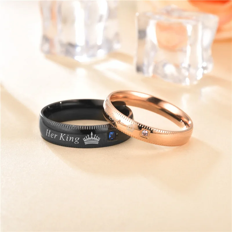 Romantic Stainless Steel His Queen Her King Crown Wedding Engagement Rings for Men Women Lover Couples Jewelry DH004
Romantic Stainless Steel His Queen Her King Crown Wedding Engagement Rings for Men Women Lover Couples Jewelry DH004