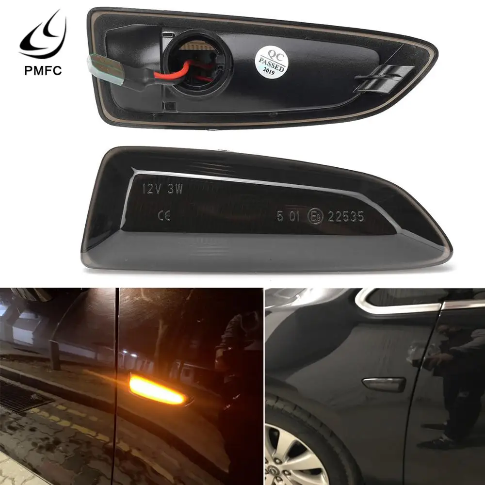 PMFC 1pair Dynamic LED Turn Signal Light Side Marker Lights 12V Flowing Repeater Lamp Panel Lamp for Opel for Vauxhall Astra
PMFC 1pair Dynamic LED Turn Signal Light Side Marker Lights 12V Flowing Repeater Lamp Panel Lamp for Opel for Vauxhall Astra