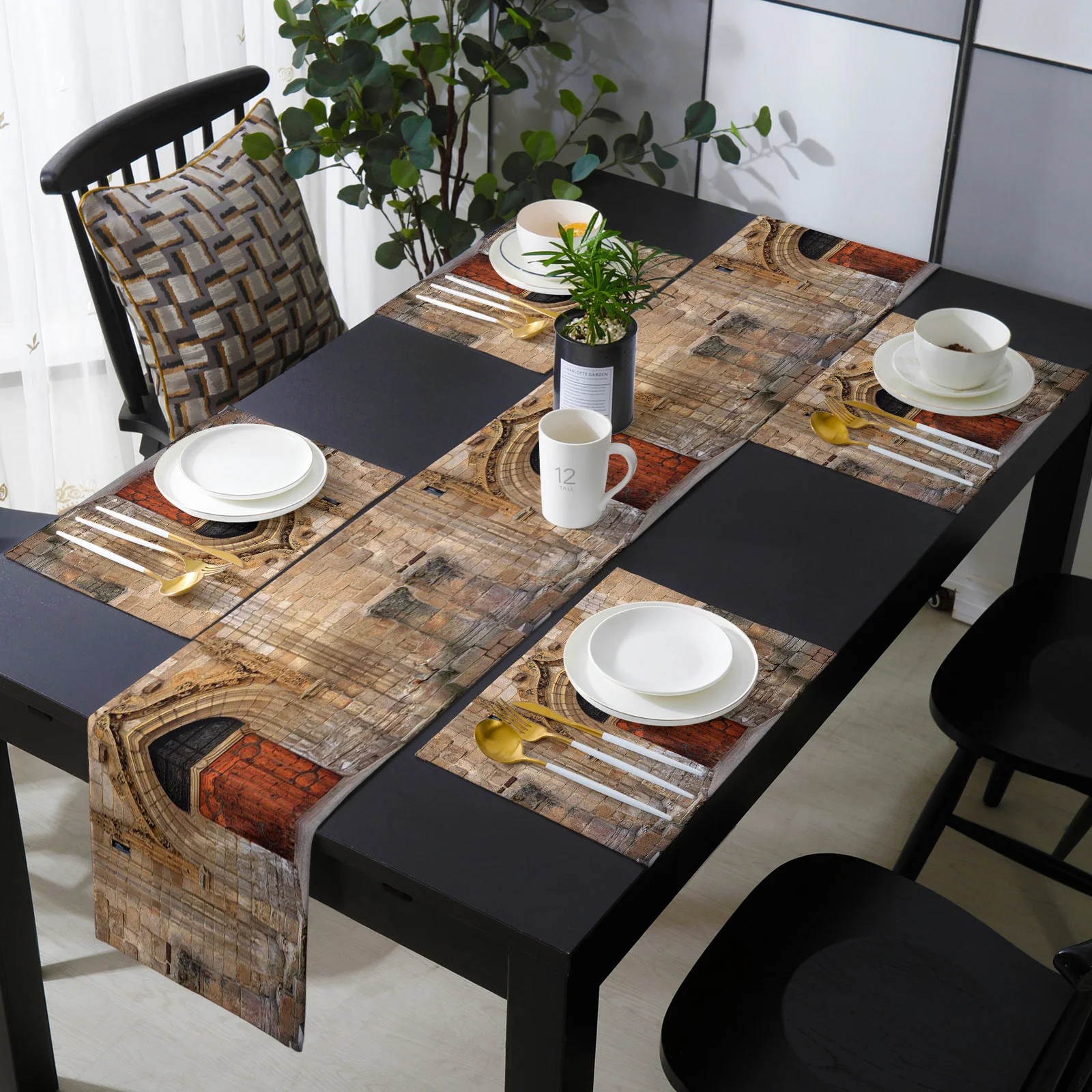 Door Building Bricks Retro Table Runner Set Tablecloth for Table Home Wedding Decoration Dining Table Runner
Door Building Bricks Retro Table Runner Set Tablecloth for Table Home Wedding Decoration Dining Table Runner