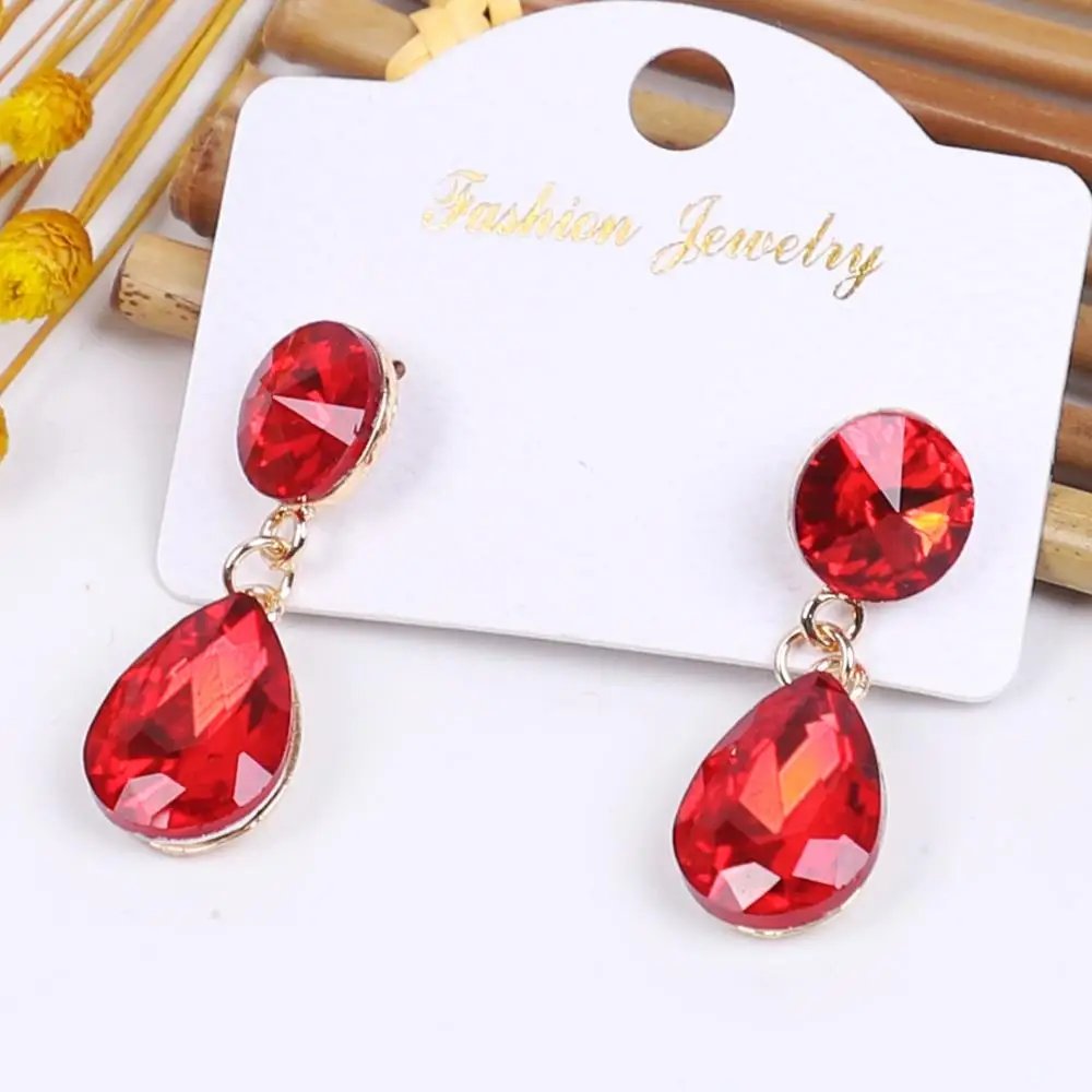 

Women earring sjewelry long korean fashion bohemian boho statement gold crystal dangle natural luxury earings fashion jewelry