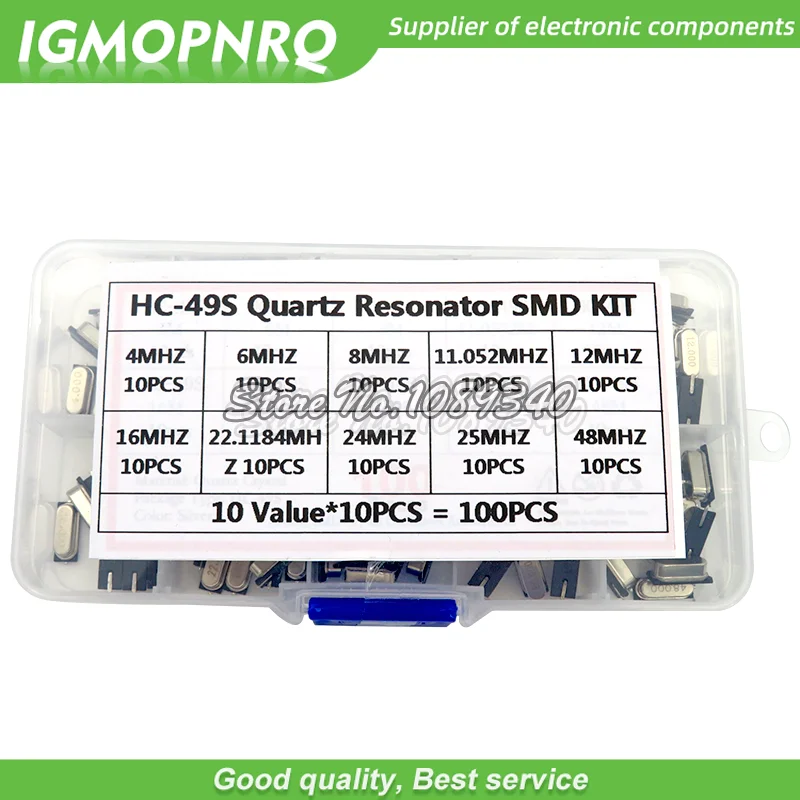 10 значений HC-49S Кварцевый резонатор SMD кристаллический комплект для осциллятора 4 МГц 6 МГц 8 МГц 12 МГц 16 МГц 24 МГц 25 МГц 48 МГц 2 контакта diy Электронный набор
10 значений HC-49S Кварцевый резонатор SMD кристаллический комплект для осциллятора 4 МГц 6 МГц 8 МГц 12 МГц 16 МГц 24 МГц 25 МГц 48 МГц 2 контакта diy Электронный набор