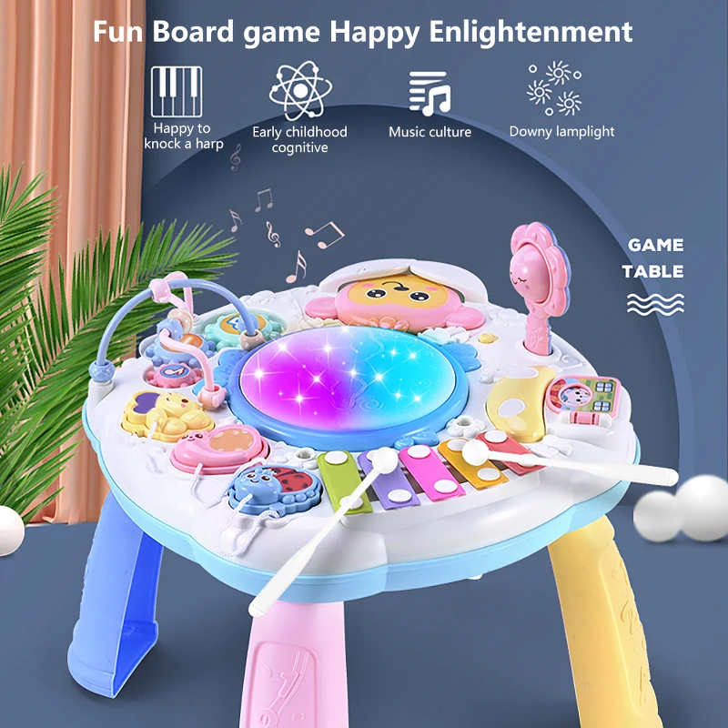 Infant Activity Center Music Board Game Musical Instrument Learning Table Baby Piano Toys Early Education Study Toy For Kid Xmas
Infant Activity Center Music Board Game Musical Instrument Learning Table Baby Piano Toys Early Education Study Toy For Kid Xmas