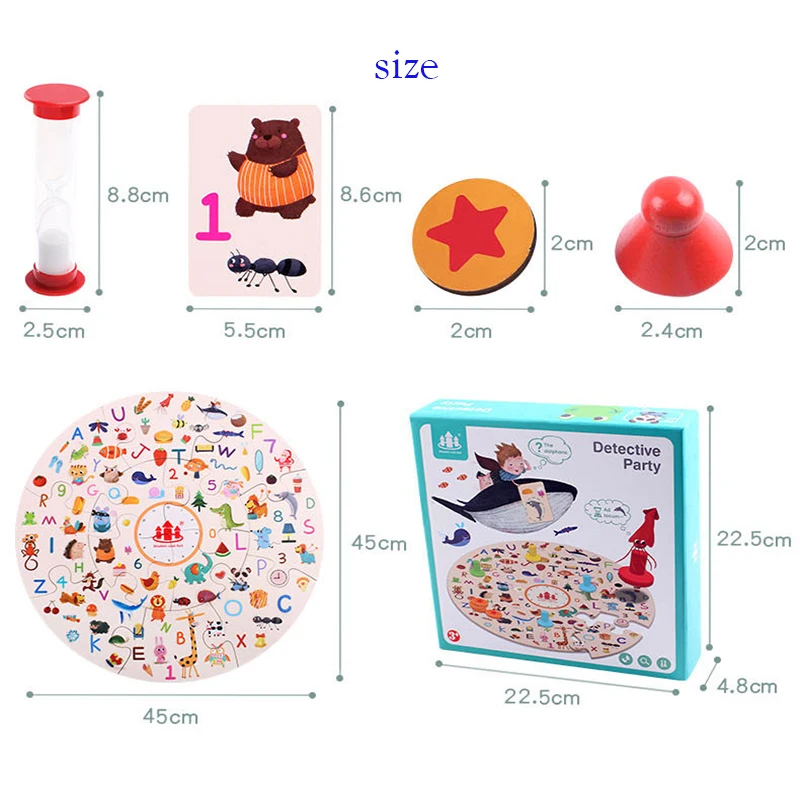 Early education toy parent child team interactive game detective find picture puzzle memory board game gift for children
Early education toy parent child team interactive game detective find picture puzzle memory board game gift for children