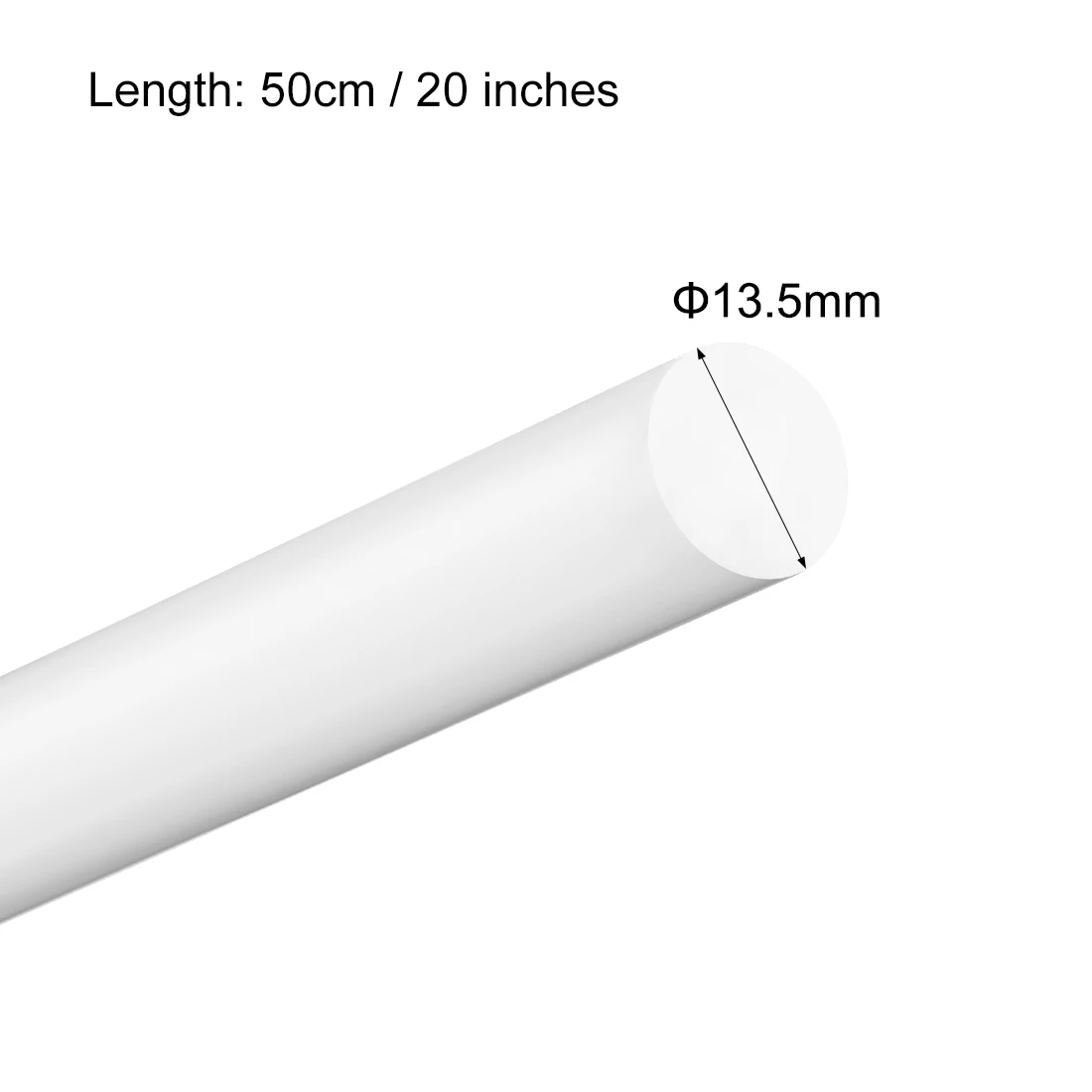 uxcell Plastic Round Rod, 10mm,12mm,13mm Dia 50cm Length Engineering Plastic Round Bars 13mm 2pcs White
uxcell Plastic Round Rod, 10mm,12mm,13mm Dia 50cm Length Engineering Plastic Round Bars 13mm 2pcs White