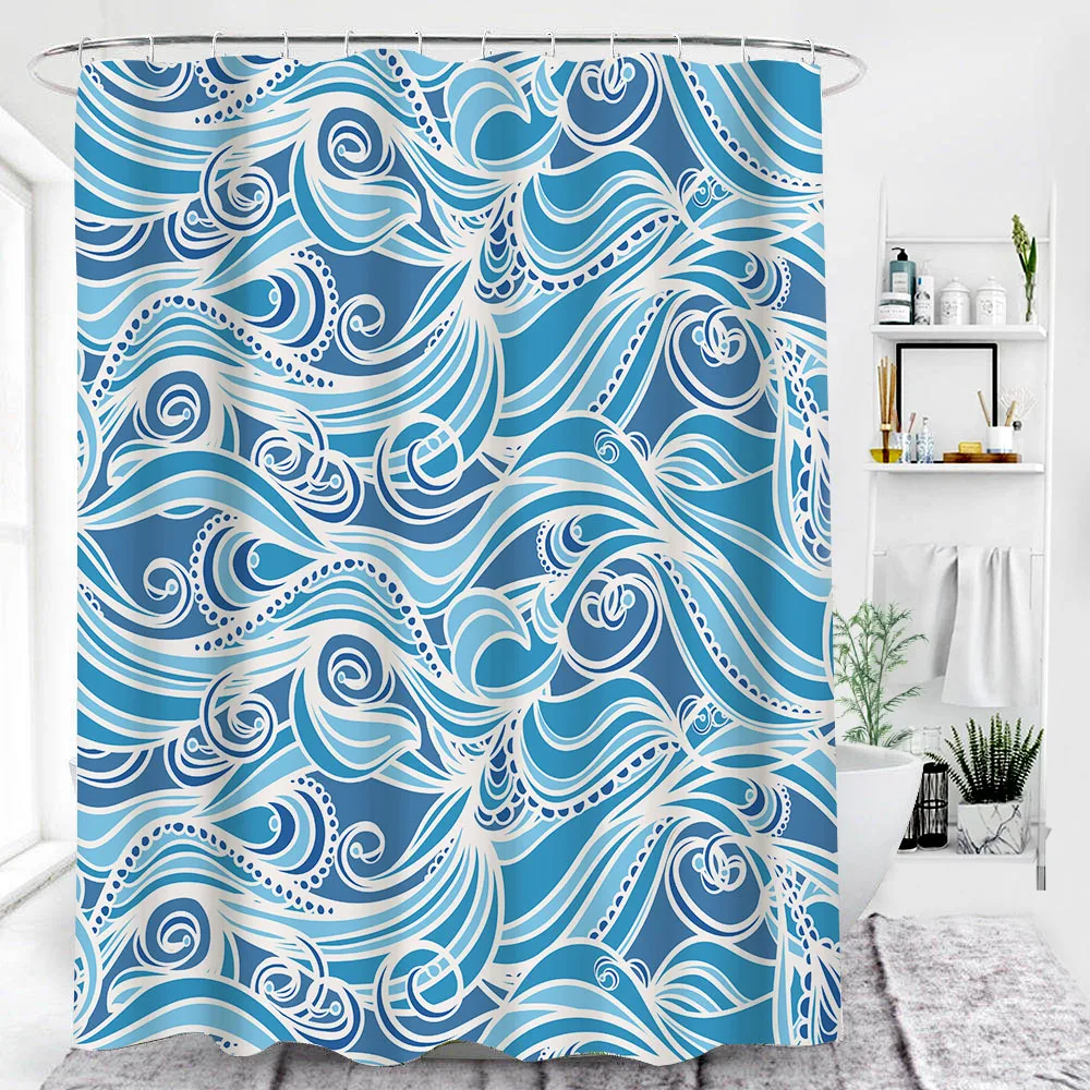 YOOLOV NEW Waterproof Shower Curtain Abstract Printed Luxury Polyester Cloth Bath for Bathroom Decoration Waves Blue Geometry
YOOLOV NEW Waterproof Shower Curtain Abstract Printed Luxury Polyester Cloth Bath for Bathroom Decoration Waves Blue Geometry
