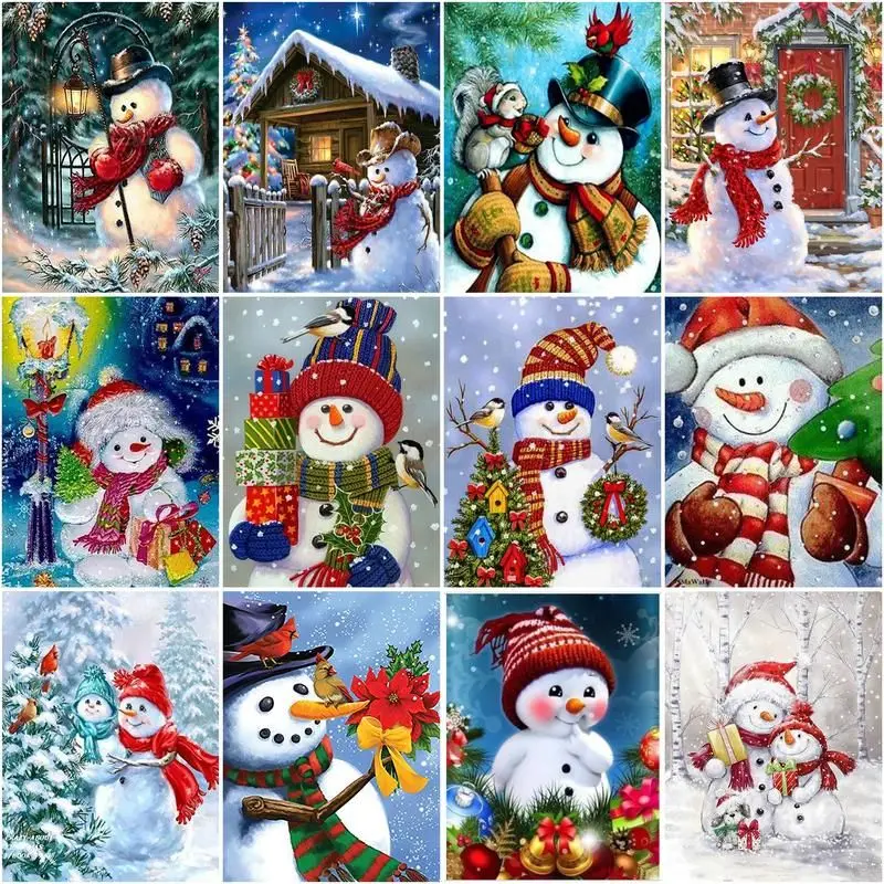 CHENISTORY Full Square Round Drill Diamond Painting 5D Snowman Diamond Embroidery Winter Landscape Cross Stitch Home Decoration
CHENISTORY Full Square Round Drill Diamond Painting 5D Snowman Diamond Embroidery Winter Landscape Cross Stitch Home Decoration