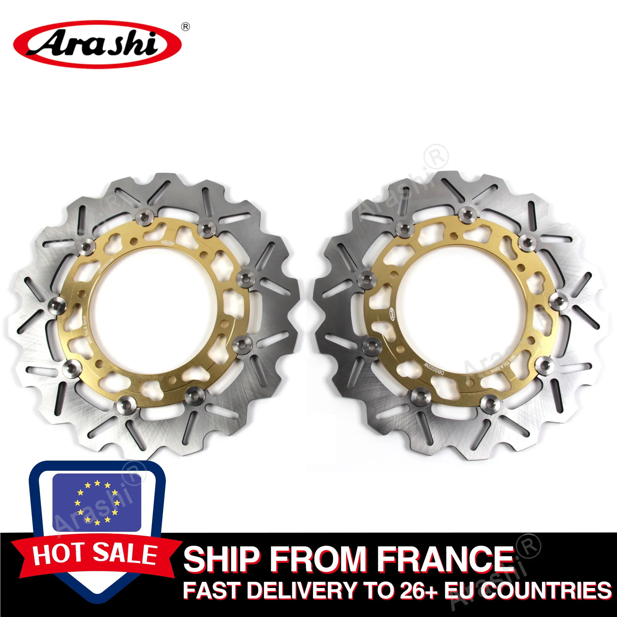 Ship from EU Arashi Front Brake Disc Rotor For YAMAHA TDM 900 2002-2014 / FZS FAZER 1000 2001-2005 / YZF1000R THUNDERACE 96-00
Ship from EU Arashi Front Brake Disc Rotor For YAMAHA TDM 900 2002-2014 / FZS FAZER 1000 2001-2005 / YZF1000R THUNDERACE 96-00