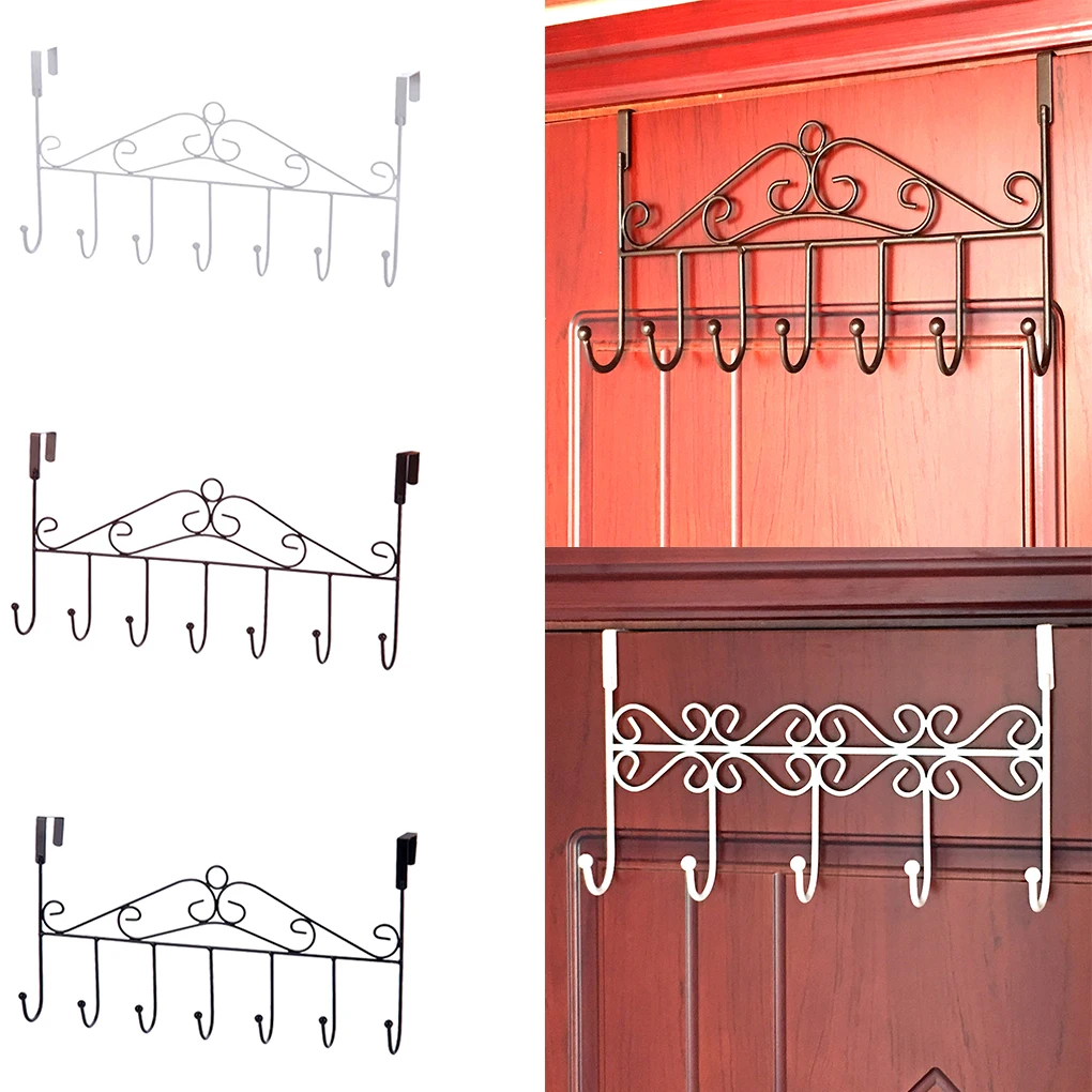 Over Door Metal Hanger Bracket 7 Hooks Towel Hat Coat Hooks Hanging Storage Rack Overdoor Organizer Accessories
Over Door Metal Hanger Bracket 7 Hooks Towel Hat Coat Hooks Hanging Storage Rack Overdoor Organizer Accessories
