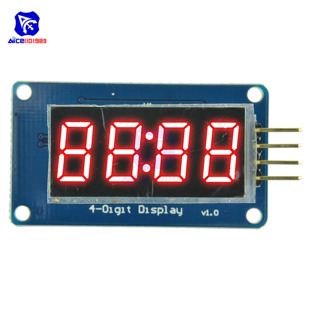 Diymore 2 шт./лот TM1637 0 36 дюймов 4-битный светодиодный дисплей модуль 7-сегментные часы