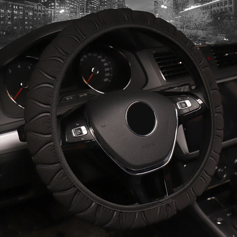 Black Steering Wheel Cover For Four Seasons 1Pcs Comfortable Universal Anti-skid Latest
Black Steering Wheel Cover For Four Seasons 1Pcs Comfortable Universal Anti-skid Latest