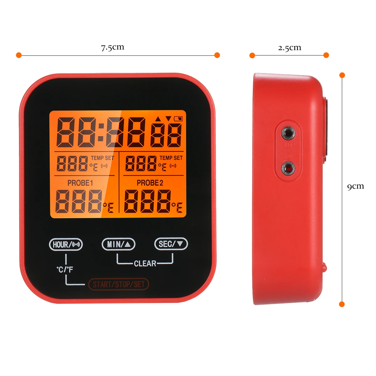 Digital Food Thermometer Timer Wireless Meat Temperature Probe Thermomter Oven Thermometer for Grill Barbecue Kitchen Cooking
Digital Food Thermometer Timer Wireless Meat Temperature Probe Thermomter Oven Thermometer for Grill Barbecue Kitchen Cooking