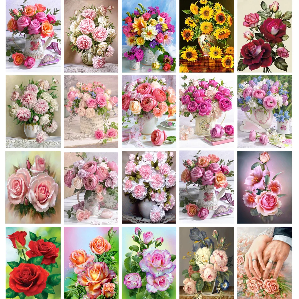 5D DIY diamond painting flower rhinestone picture full square embroidery rose cross stitch kit mosaic vase home decoration gift
5D DIY diamond painting flower rhinestone picture full square embroidery rose cross stitch kit mosaic vase home decoration gift