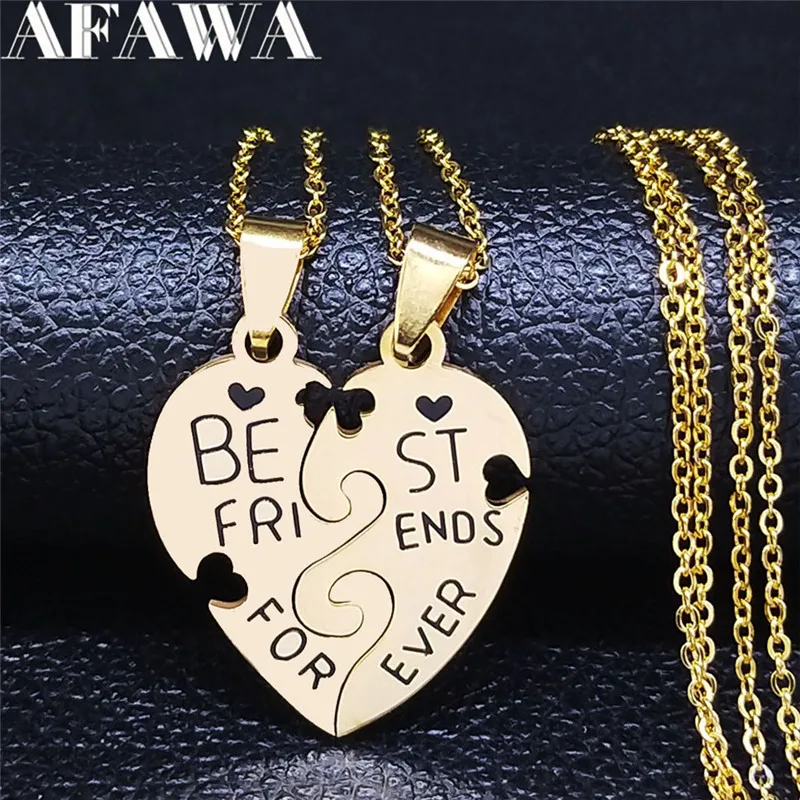 2pcs 2022 Best Friend Stainless Steel Statement Necklace for Women Gold Color Necklace Chain Jewelry collares mujer N750S02
2pcs 2022 Best Friend Stainless Steel Statement Necklace for Women Gold Color Necklace Chain Jewelry collares mujer N750S02