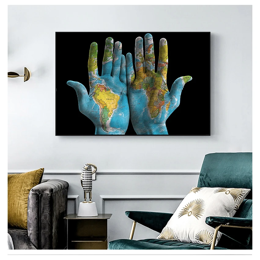Canvas Painting Graffiti Art Posters Modern Wall Art Picture for Living Room Office Decor World Maps Draw In Hands Modular
Canvas Painting Graffiti Art Posters Modern Wall Art Picture for Living Room Office Decor World Maps Draw In Hands Modular
