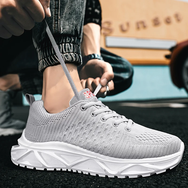 Men Comfortable Walking Shoes Breathable Lace-Up Mesh Sports Trainers Tennis Flatform Soft Bottom Sneakers
Men Comfortable Walking Shoes Breathable Lace-Up Mesh Sports Trainers Tennis Flatform Soft Bottom Sneakers
