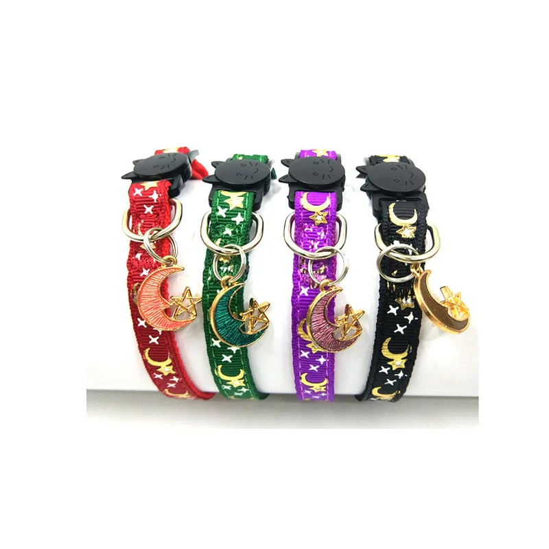 Moon Stars Pet Cat Collar Buckle Cat Collar With Bell Adjustable Suitable Kitten Puppy Accessories Supplies Cat Buckle Collar
Moon Stars Pet Cat Collar Buckle Cat Collar With Bell Adjustable Suitable Kitten Puppy Accessories Supplies Cat Buckle Collar